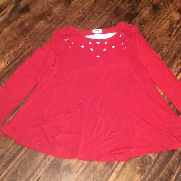 Burnt red Old Navy long sleeve shirt (S) - Picture 1 of 3